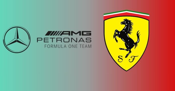 Ferrari and Mercedes