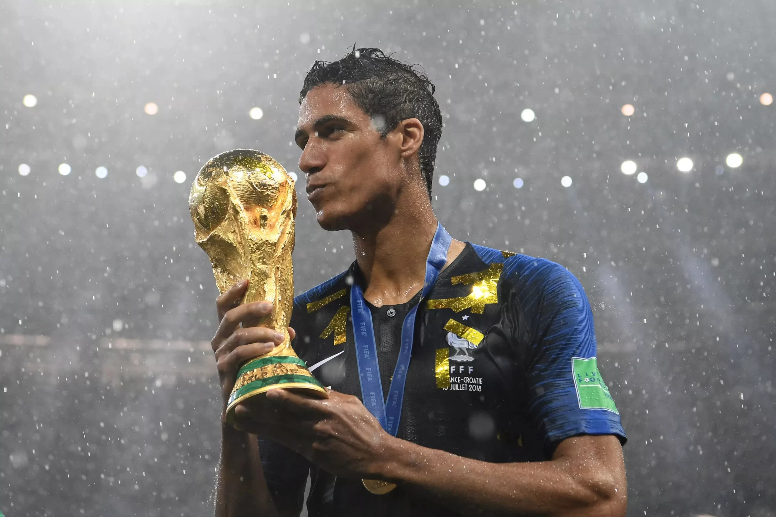 Varane and World Cup trophy